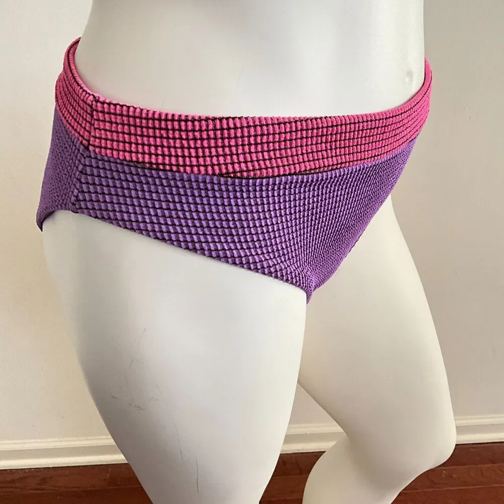 Agua Bendita Penelope Bathingsuit Bikini Bottom Purple Pink L